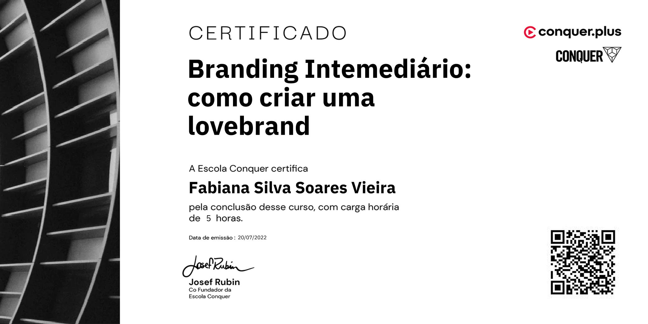 Certificado de Branding Intemediário: como criar uma lovebrand